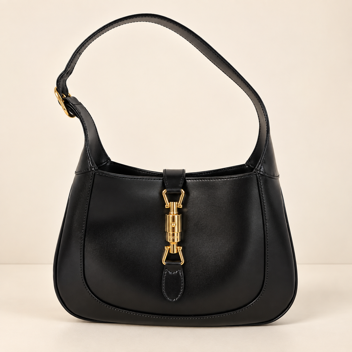 GUCCI JACKIE 1961 SMALL BLACK LEATHER SHOULDER BAG