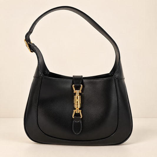 GUCCI JACKIE 1961 SMALL BLACK LEATHER SHOULDER BAG