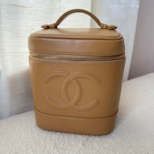 Chanel Vintage Caviar Leather Vanity Case