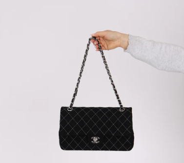 Limited Edition Chanel 2023 Chain Tweed Medium Classic Double Flap Bag